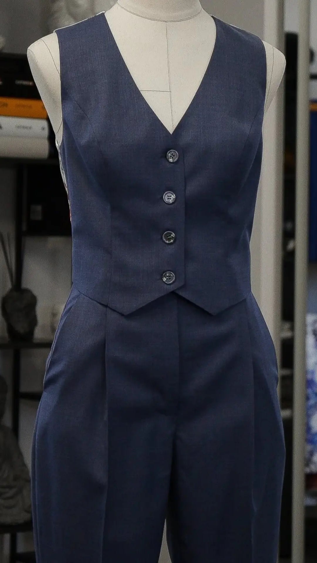 Midnight Blue wool costume