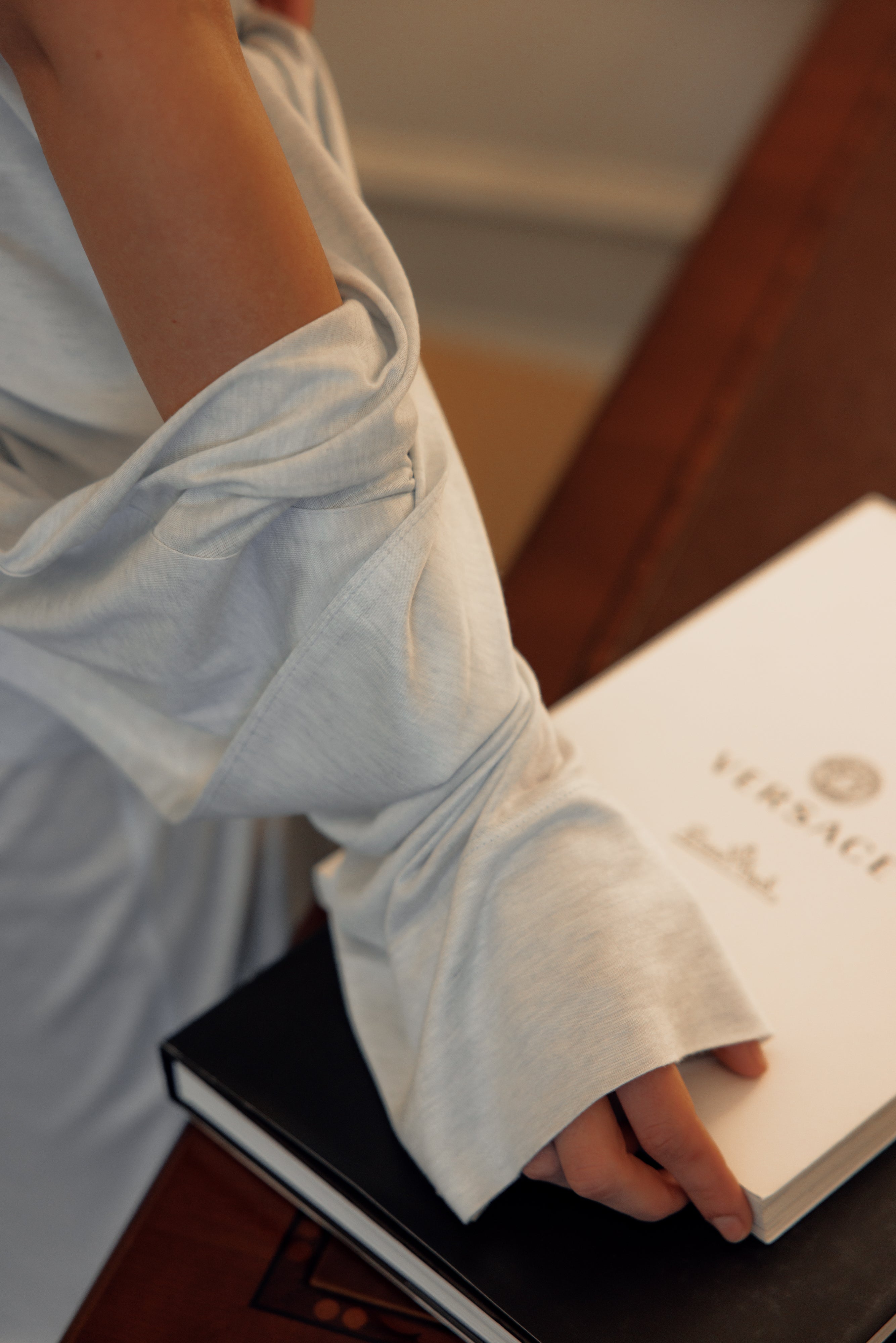 Three-piece linen suit